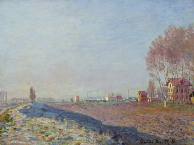 The Plain of Colombes, White Frost by Claude Monet